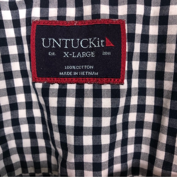 UNTUCKit Central Otago Gingham Button Down Shirt XL - Picture 2 of 9
